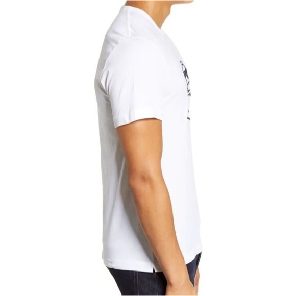 French Connection 100% Cotton Embroidered Skier Short Sleeve T-Shirt - Picture 2 of 10